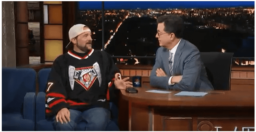 Widowmaker Survivor Kevin Smith speaks to Late Night Show host Stephen Colbert about how cannabis saved his life