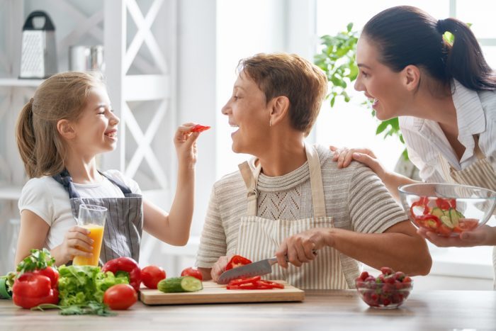 benefits of THC grandchildren cooking with grandmother
