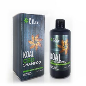 CBD shampoo by RxLeaf bottle and box