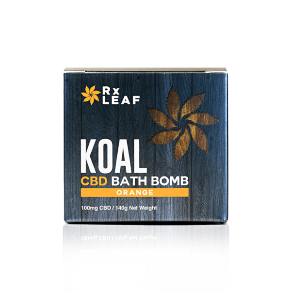 cbd bath bomb orange scented box